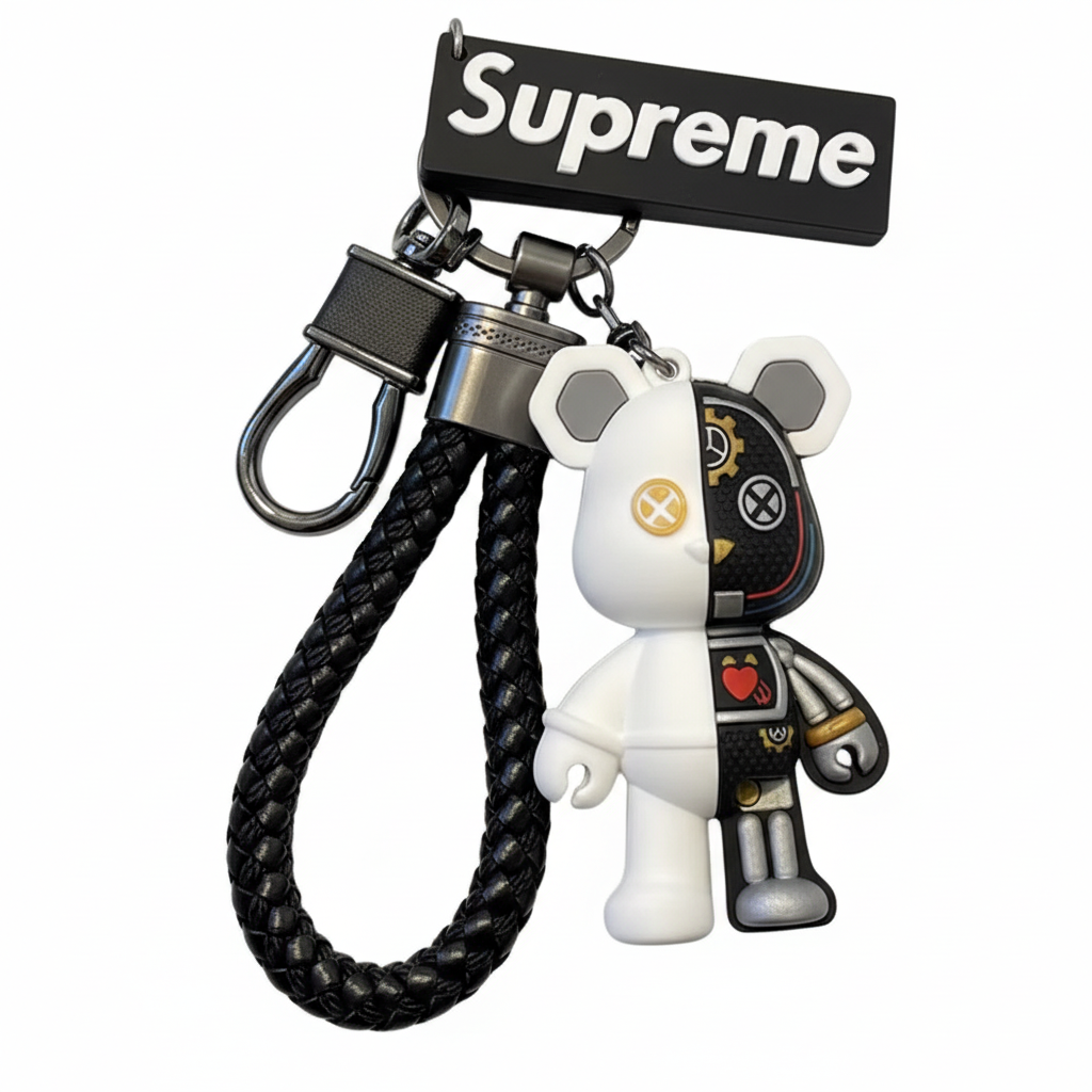 Urban Mechanical Bear Keychain