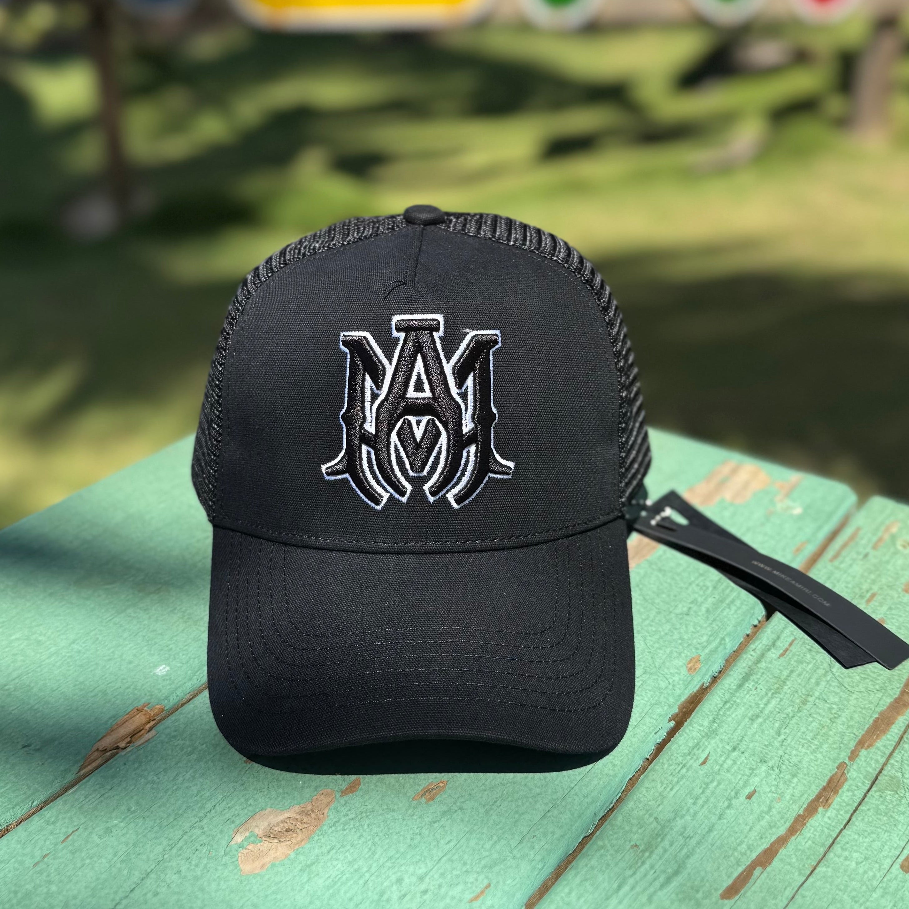 Urban Amiri Cap Black/White Logo