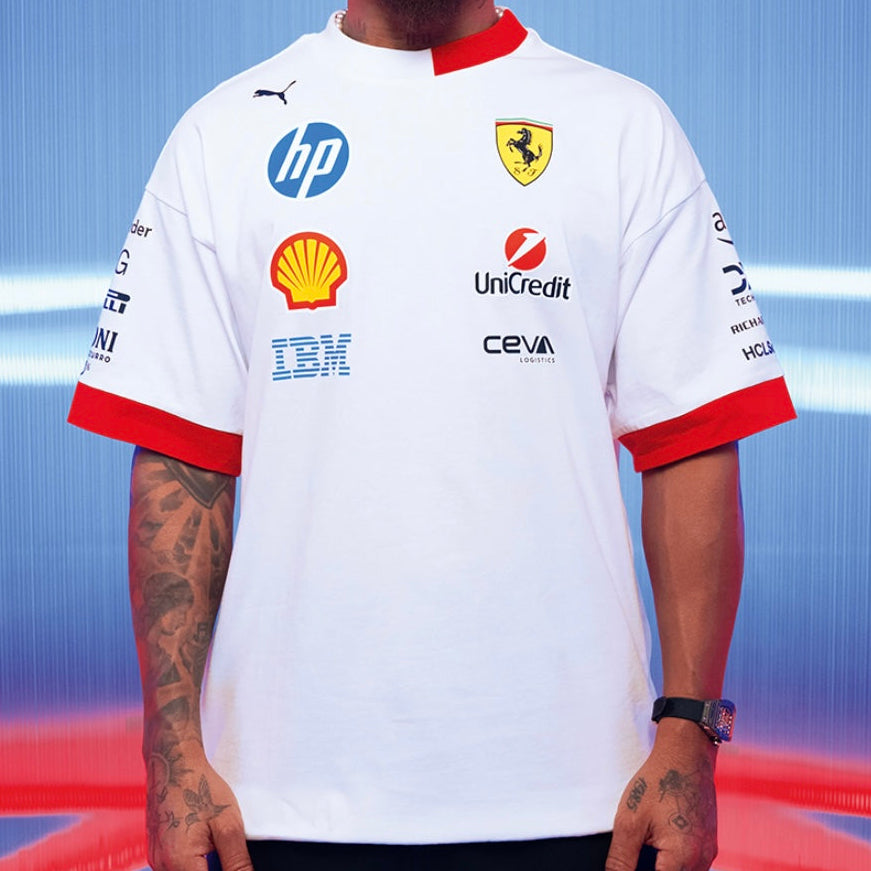 Scuderia Ferrari 2025 Driver T-Shirt White
