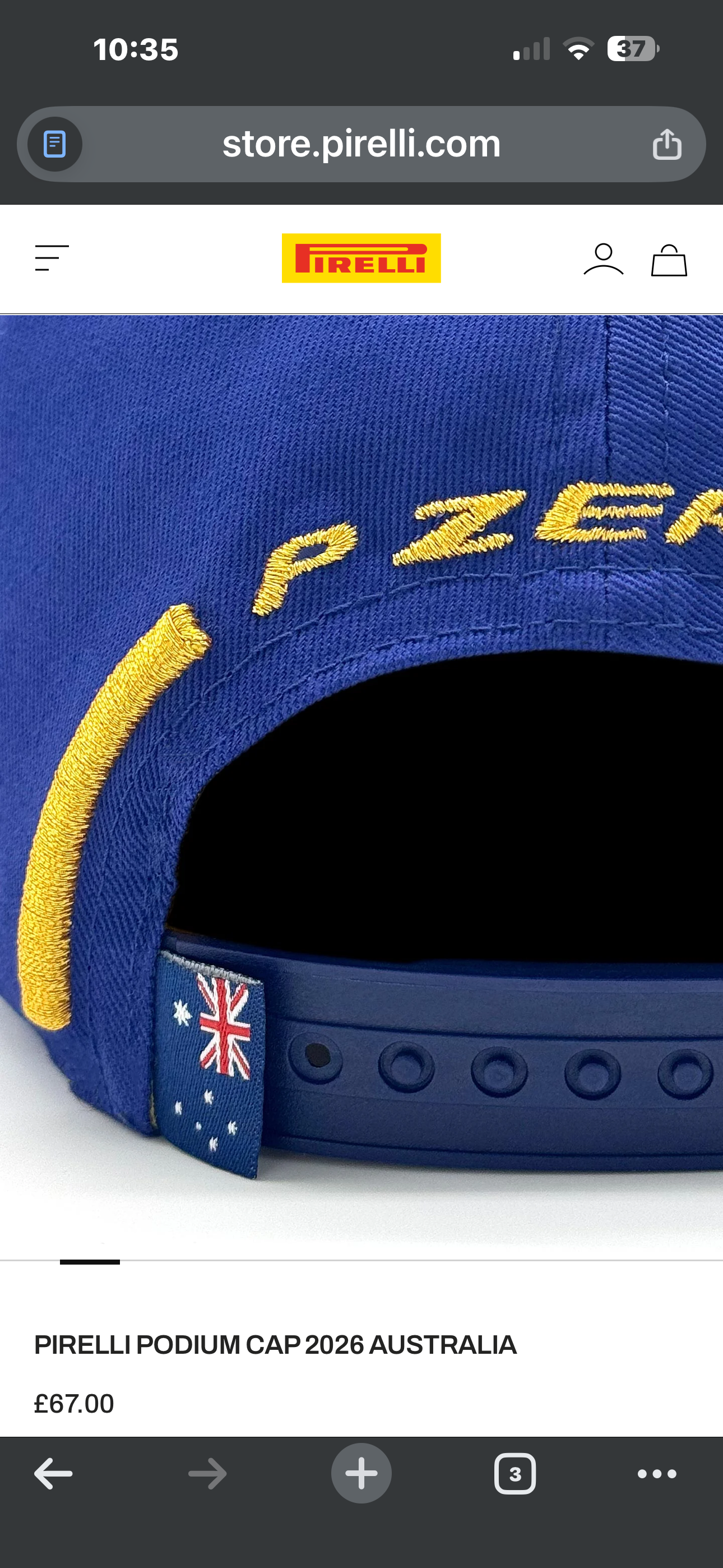 Pirelli Formula 1 Australia 2026 Grand Prix Podium Cap