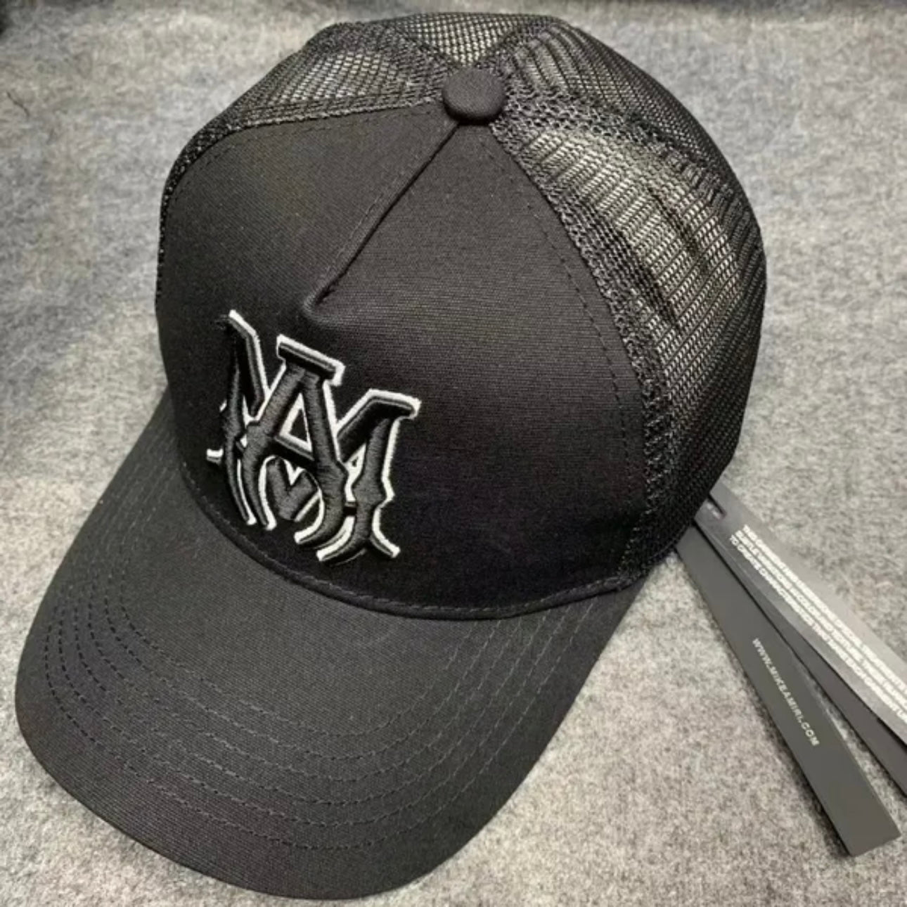 Urban Amiri Cap Black/White Logo
